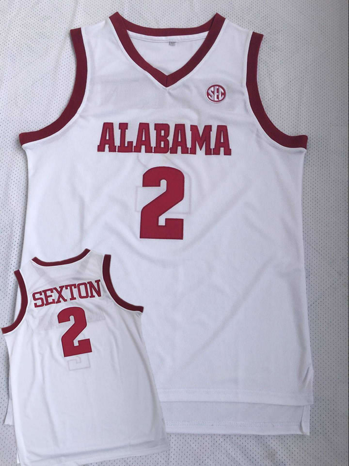 Alabama Crimson Tide 2 Collin Sexton White College Basketball Jersey,We sell and wholesale Alabama Crimson Tide 2 Collin Sexton White College Basketball Jersey on line form chian!